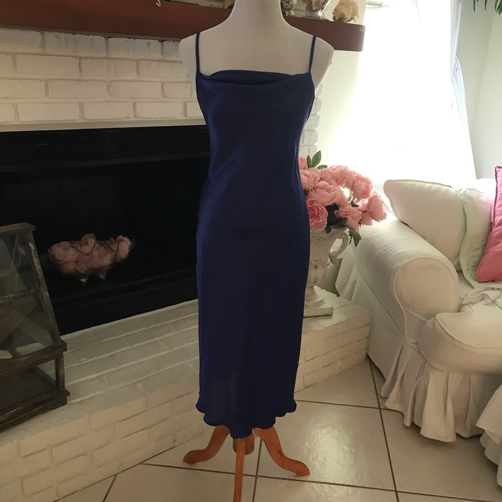 BeBe extra small blue slip dress y2k